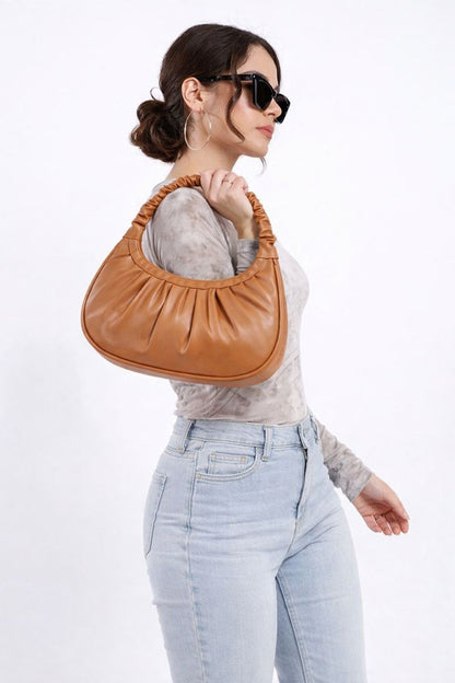 Premium Ruched Hobo Bag