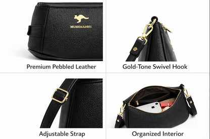 Pebbled Leather Crossbody Bag