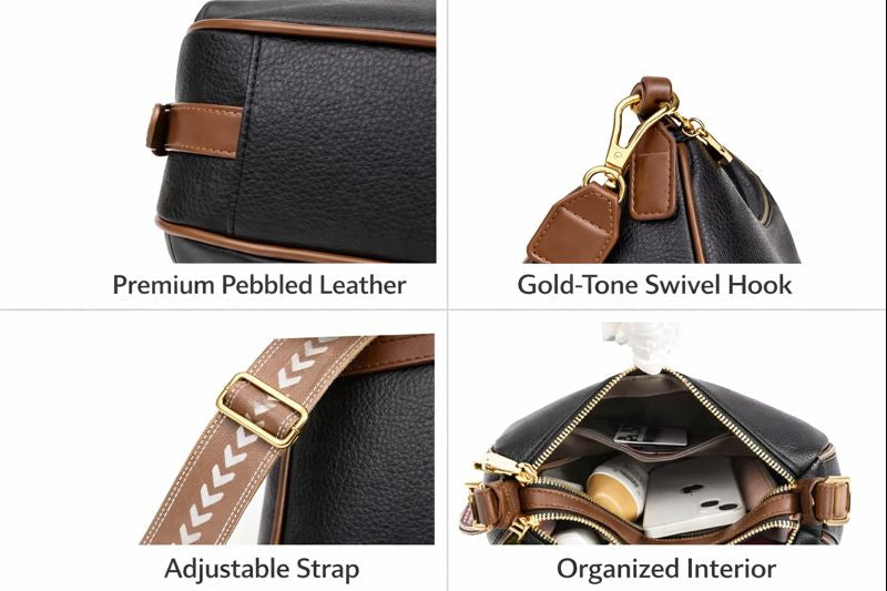 Pebbled Leather Crossbody Bag
