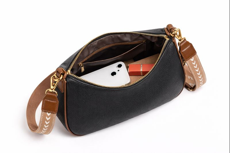 Pebbled Leather Crossbody Bag