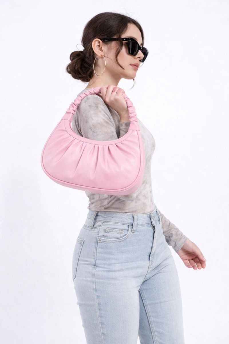 Premium Ruched Hobo Bag